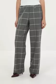 Брюки с фальш карманами в клетку Rinascimento
