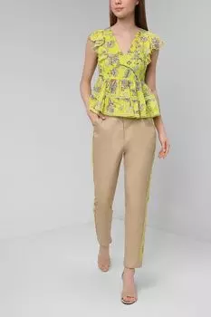 Брюки с кружевными лампасами TWINSET