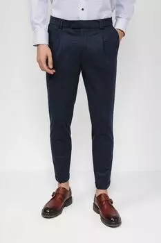 Брюки с мелким принтом зауженного кроя Cinque