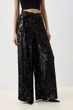 Брюки с пайетками свободного кроя BELUCCI