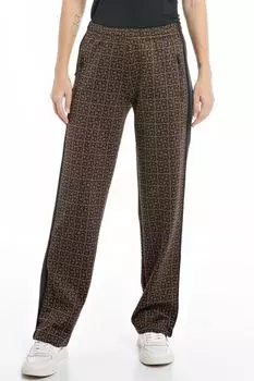 Брюки с принтом бренда Replay