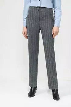 Брюки с принтом елочка Comma