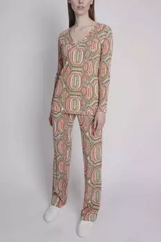 Брюки с принтом в стиле 70-х Paola Ray
