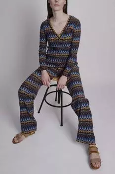 Брюки с принтом в стиле 70-х Paola Ray