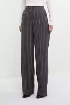 Брюки с высокой талией в полоску Emme Marella