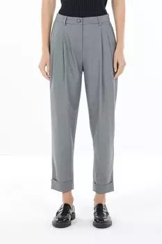 Брюки с защипами и отворотами BELUCCI