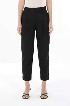 Брюки с защипами и отворотами BELUCCI