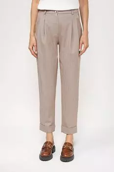 Брюки с защипами и отворотами на брючинах BELUCCI