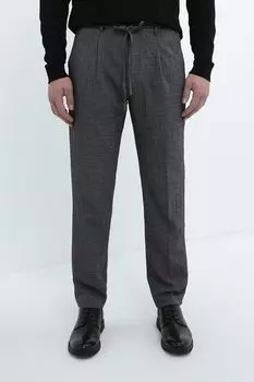 Брюки с защипами и поясом на кулиске Oulyss