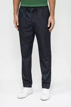 Брюки с защипами на эластичном поясе BOSS