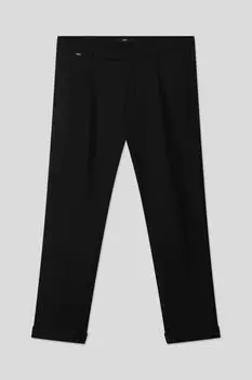 Брюки с защипами прямого кроя Cinque