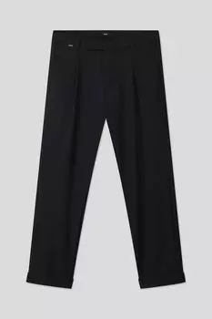 Брюки с защипами прямого кроя Cinque