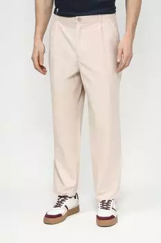 Брюки с защипами прямого кроя Desigual