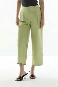 Брюки с защипами укороченного кроя BELUCCI