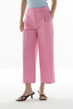 Брюки с защипами укороченного кроя BELUCCI