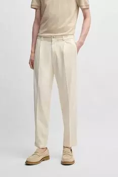 Брюки с защипами зауженные BOSS