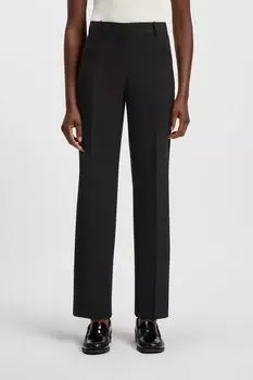 Брюки шерстяные прямого кроя BOSS