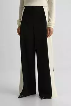 Брюки шерстяные широкого кроя BOSS