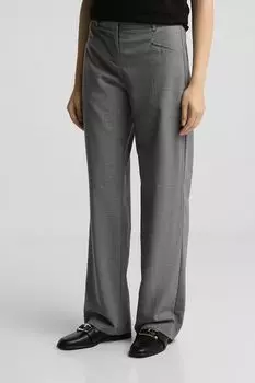 Брюки шерстяные свободного кроя BOSS