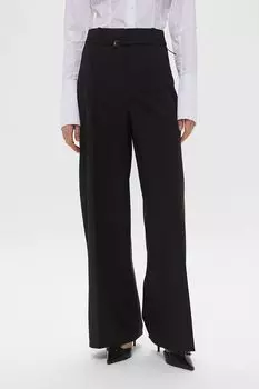 Брюки шерстяные свободного кроя BOSS