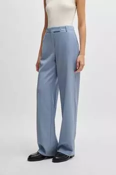 Брюки шерстяные в клетку BOSS