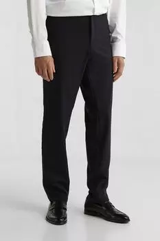 Брюки шерстяные зауженного кроя BOSS