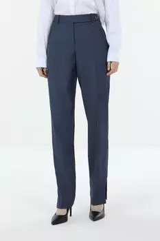 Брюки шерстяные зауженного кроя BOSS