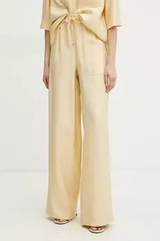Брюки широкие из мягкого твила на завязках BOSS