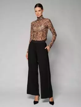 Брюки широкого кроя с лампасами ELEGANZZA