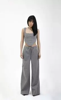 Брюки свободного кроя Елочка Lee Dok Sun