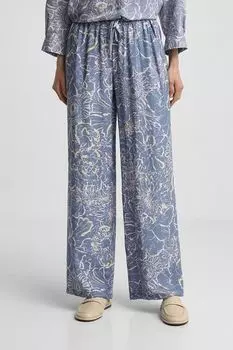 Брюки свободного кроя с принтом Comma