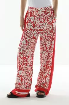 Брюки свободного кроя с принтом Comma