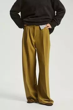 Брюки свободного кроя с защипами Nume