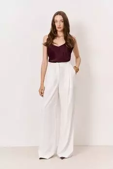 Брюки свободного кроя с защипами PAPAYA