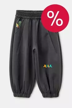 Брюки трикотажные на эластичном поясе с принтом Balabala