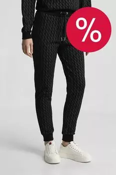 Брюки трикотажные на кулиске с монограммой логотипа Exchange Armani