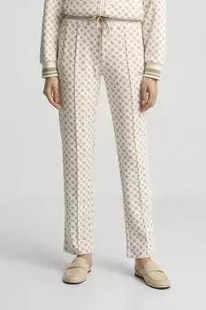 Брюки трикотажные на кулиске с принтом Guess