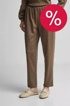 Брюки трикотажные на кулиске в клетку BELUCCI