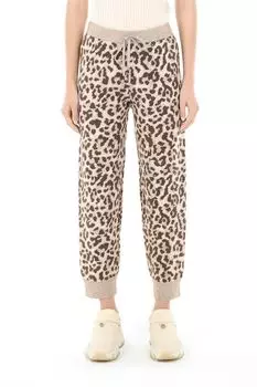 Брюки трикотажные с анималистичным принтом BELUCCI