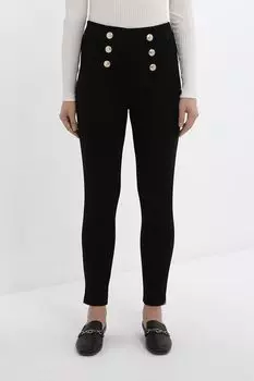 Брюки трикотажные с пуговицами облегающие OVS