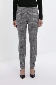 Брюки в клетку облегающего кроя Comma