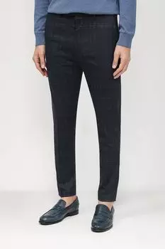 Брюки в клетку прямого кроя Cinque