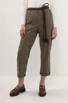 Брюки в клетку с манжетами Piombo