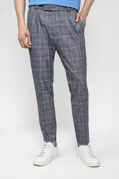 Брюки в клетку с защипами Cinque