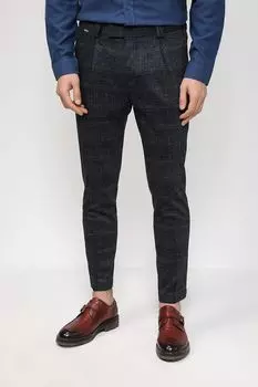 Брюки в клетку зауженного кроя Cinque