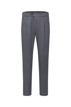 Брюки в мелкую клетку зауженные Bugatti