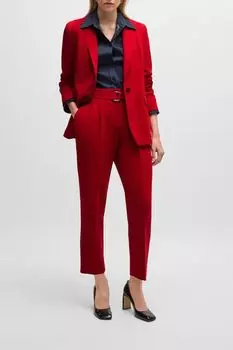 Брюки зауженного кроя с защипами BOSS