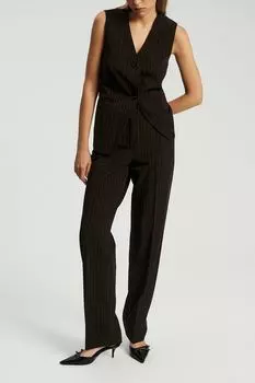 Брюки зауженного кроя в полоску Nume