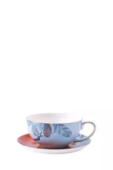 Чайная пара фарфоровая с принтом Valerie Concept