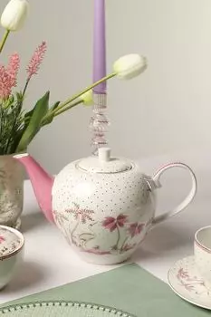 Чайник заварочный фарфоровый с принтом Jolie Pip Studio